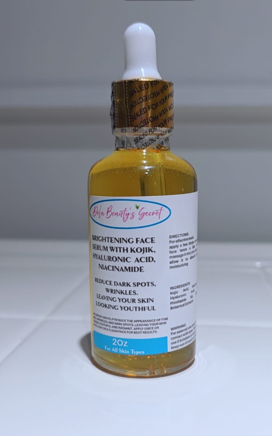 Brightening Face Serum with Hyaluronic Acid, Kojic Acid and Nacemide